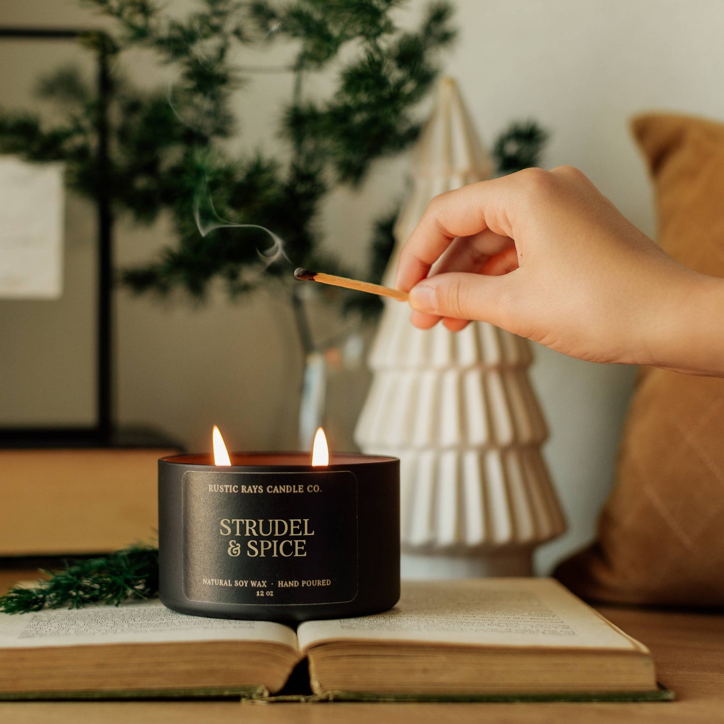 Strudel & Spice Double Wick Soy Candle - 12 oz