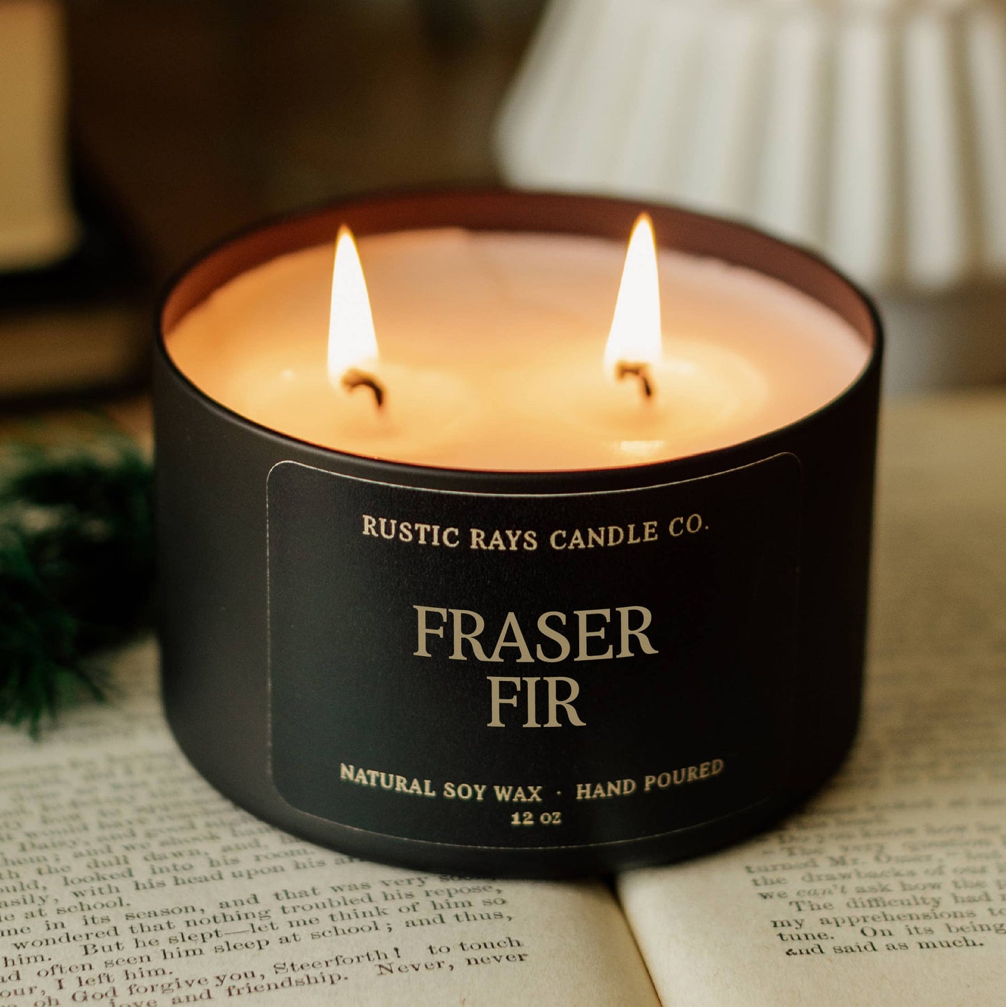 Fraser Fir Winter Double Wick Soy Candle - 12 oz