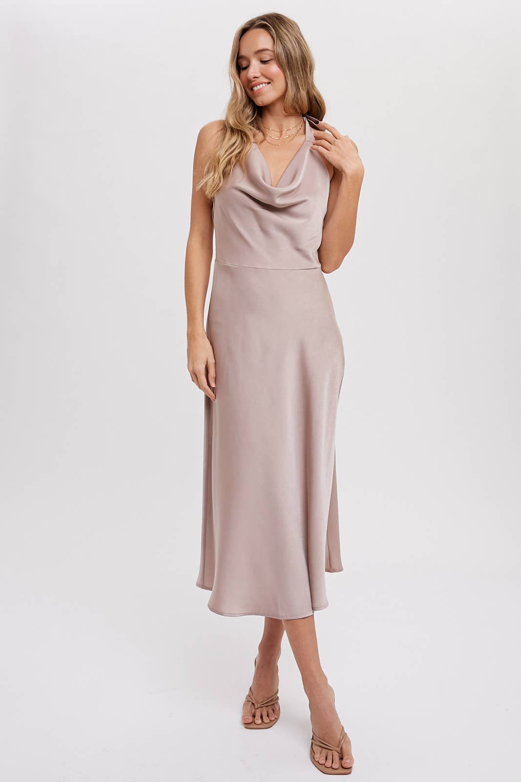 Holly Halter Silk Dress