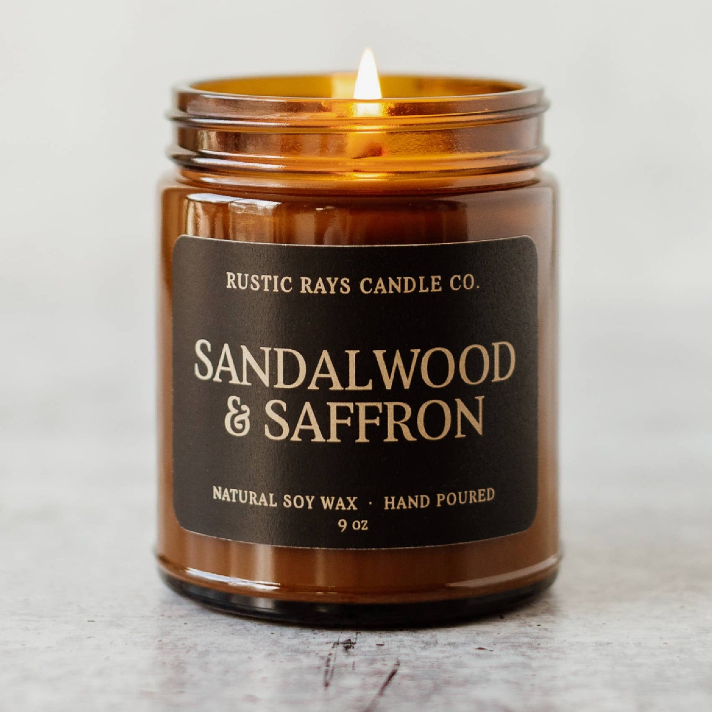 Sandalwood & Saffron Soy Candle - 9 oz