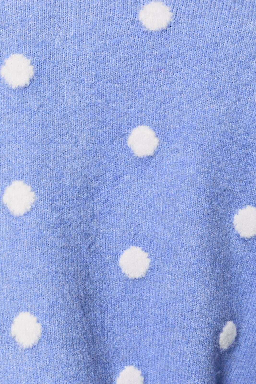 Elsa Polka Dot Sweater Cardigan Top | Blue