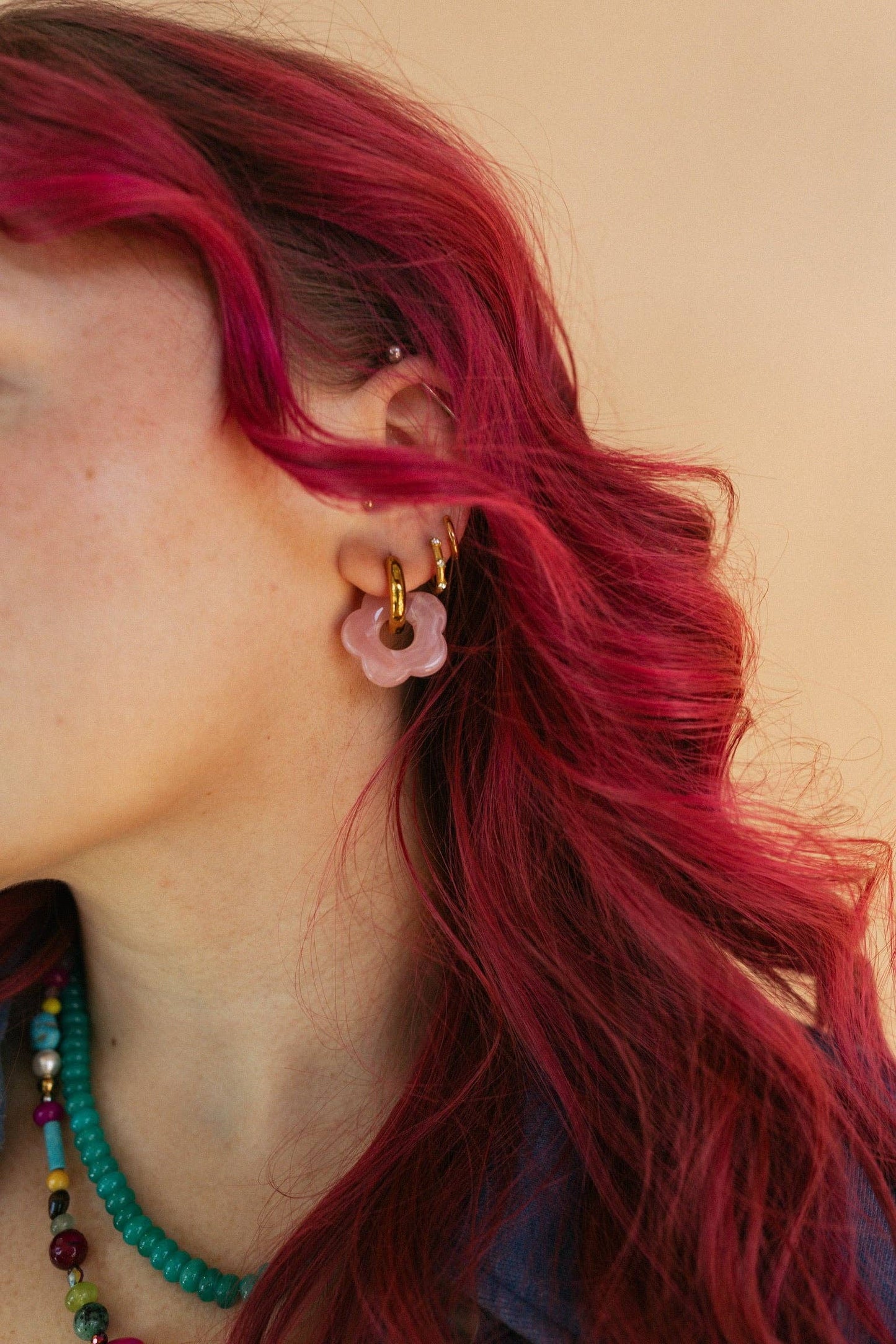 Color Me Daisy Hoop Earrings | TURQUOISE