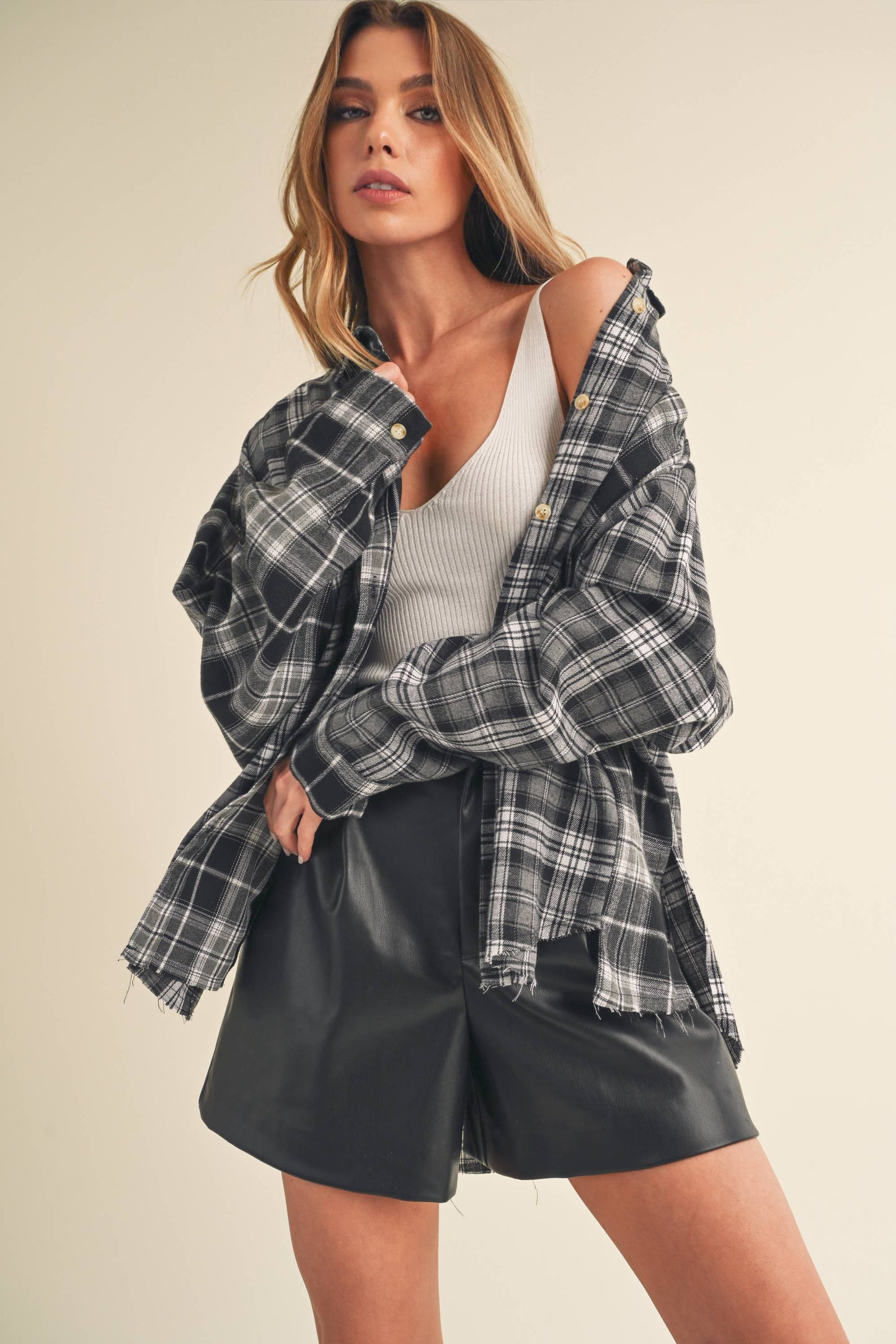 Noelle Flannel Shirt | Black