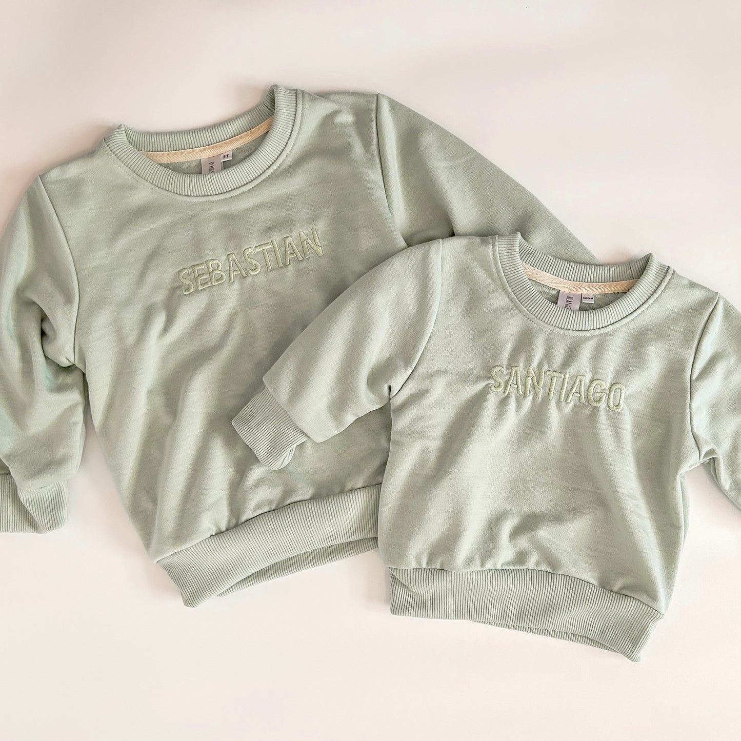Custom Name Ribbed Edge Crewneck
