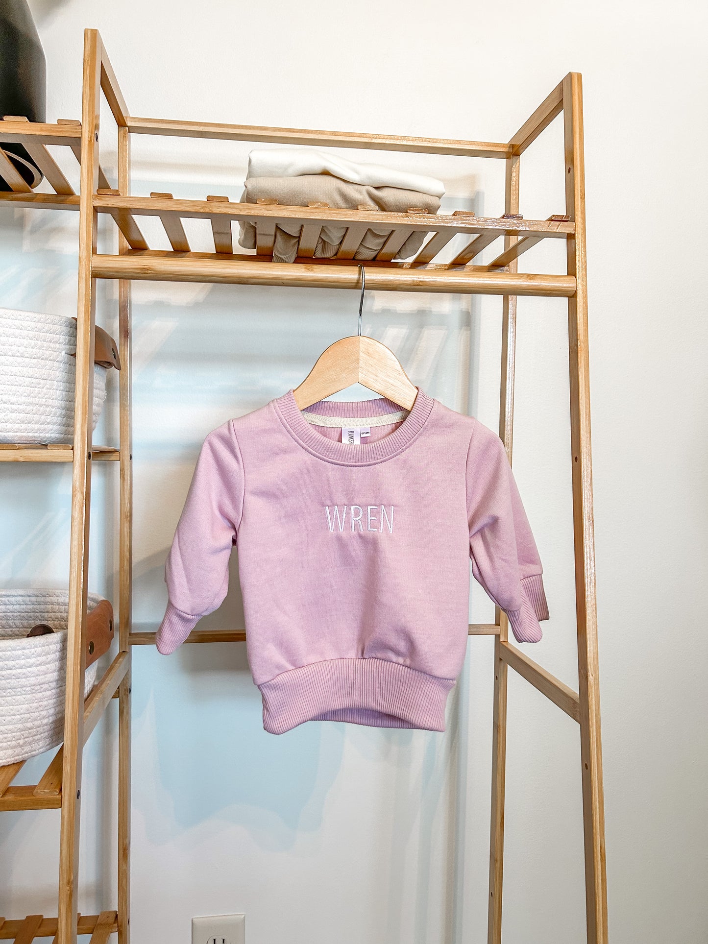 Custom Name Ribbed Edge Crewneck