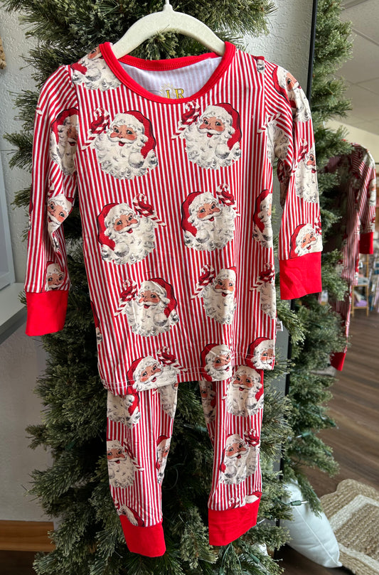 Vintage Santa Bamboo Set