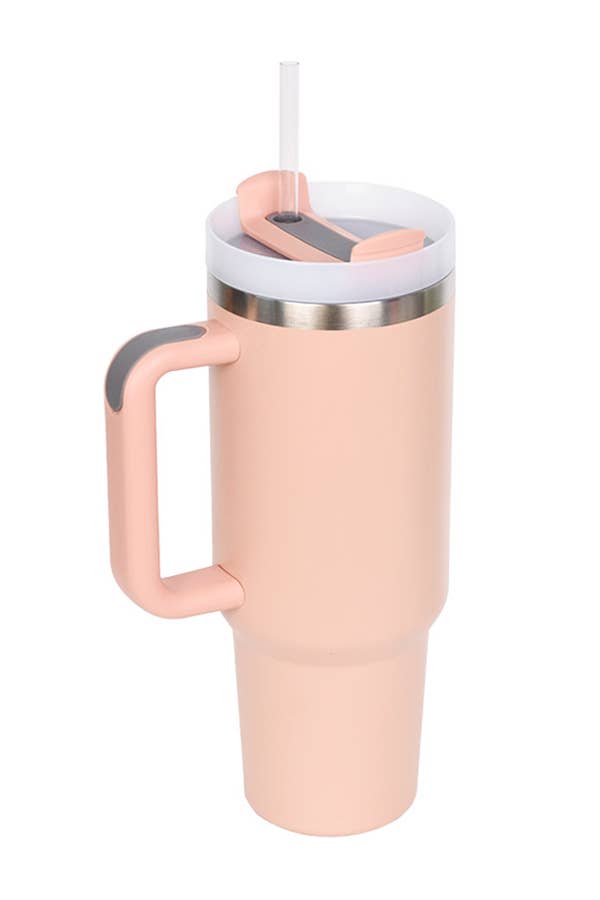 40oz Stainless Steel Tumbler | Peach