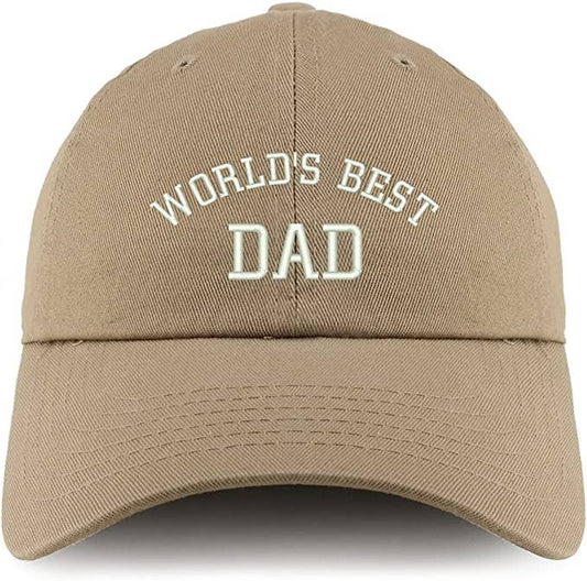 World's Best Dad Embroidered Hat | Khaki