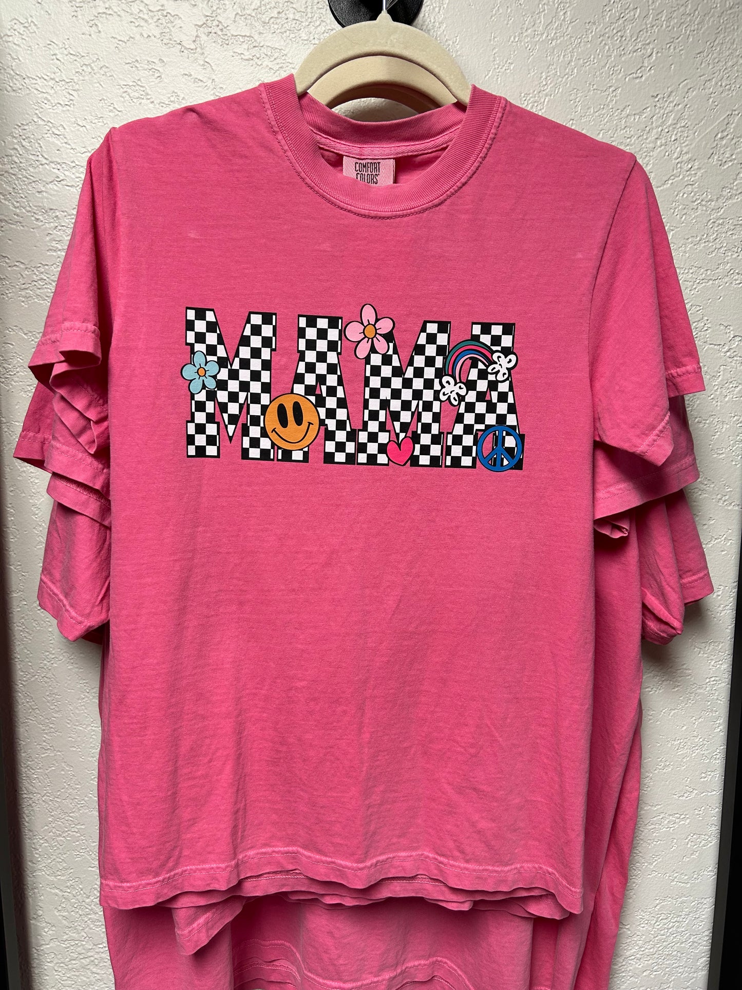 Retro Checkered Mama Graphic Tee