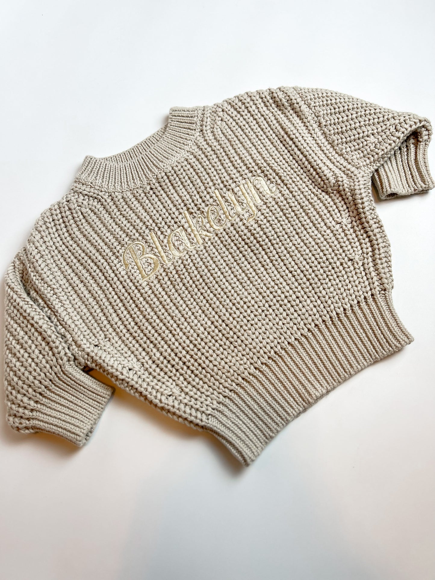 Embroidered Custom Name Sweater