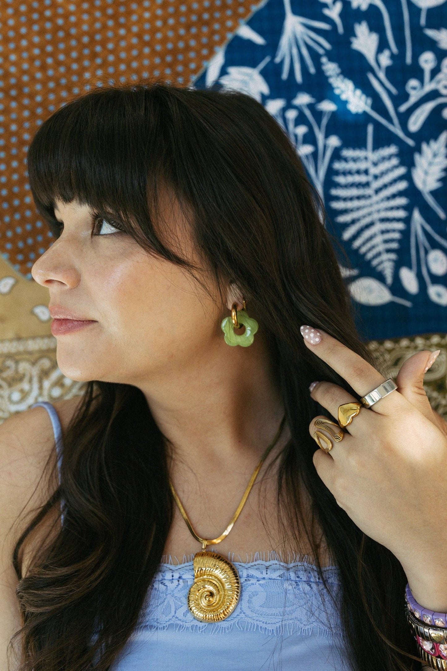 Color Me Daisy Hoop Earrings | TURQUOISE