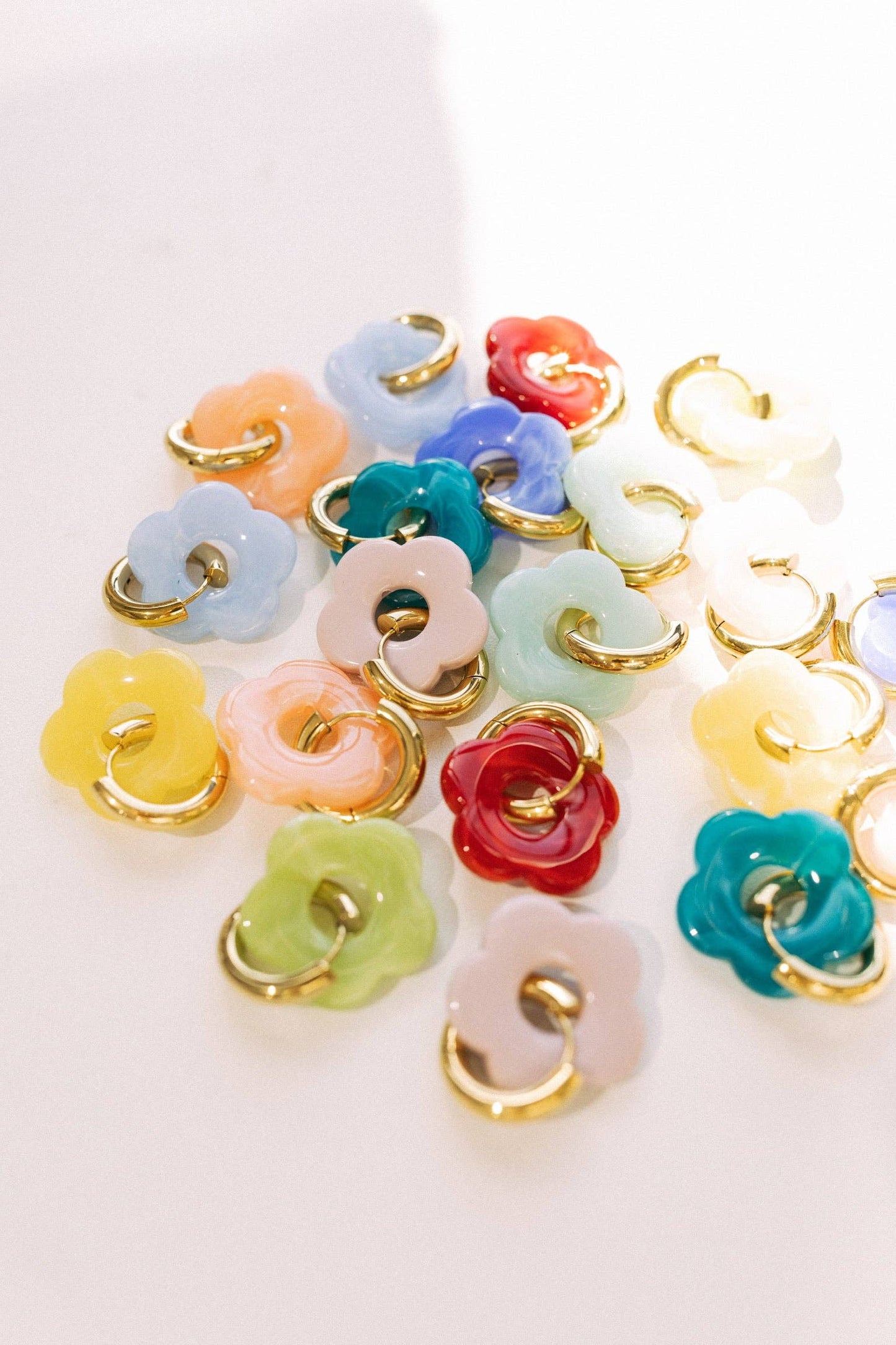 Color Me Daisy Hoop Earrings | TURQUOISE