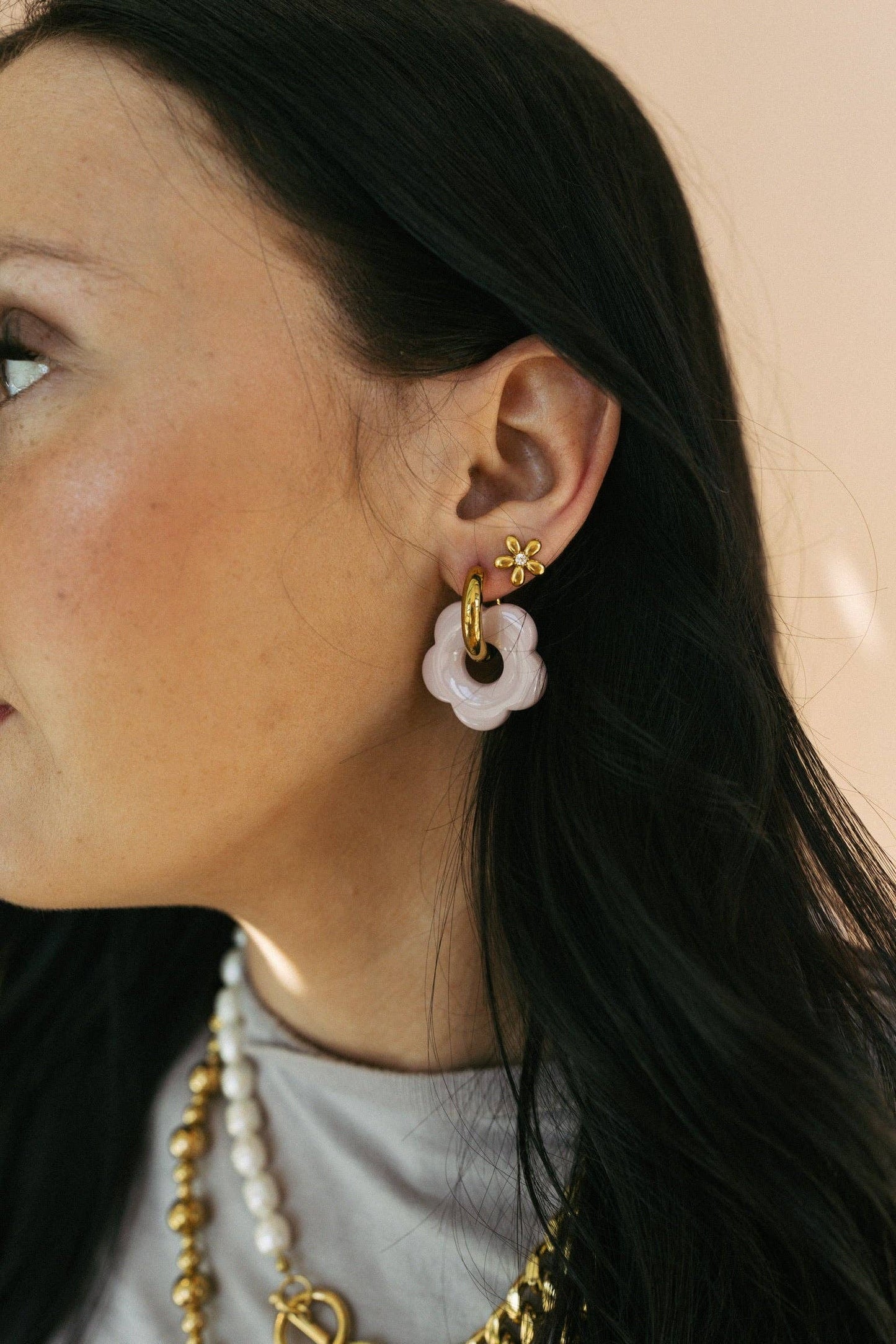 Color Me Daisy Hoop Earrings | TURQUOISE