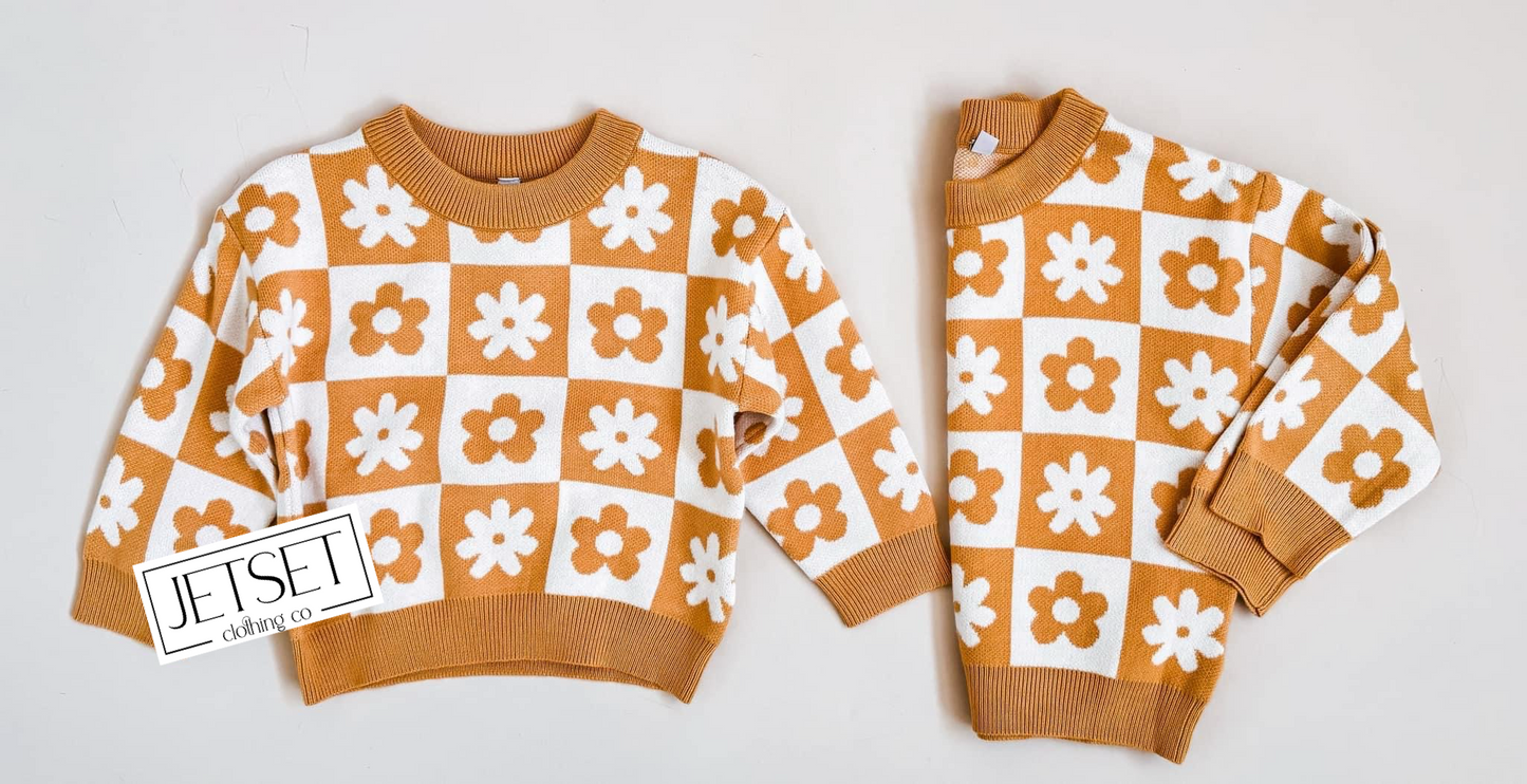 Retro Flower Sweater