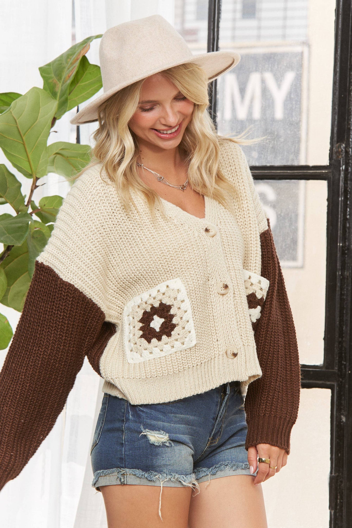 Bridger Crochet Patchwork Cardigan