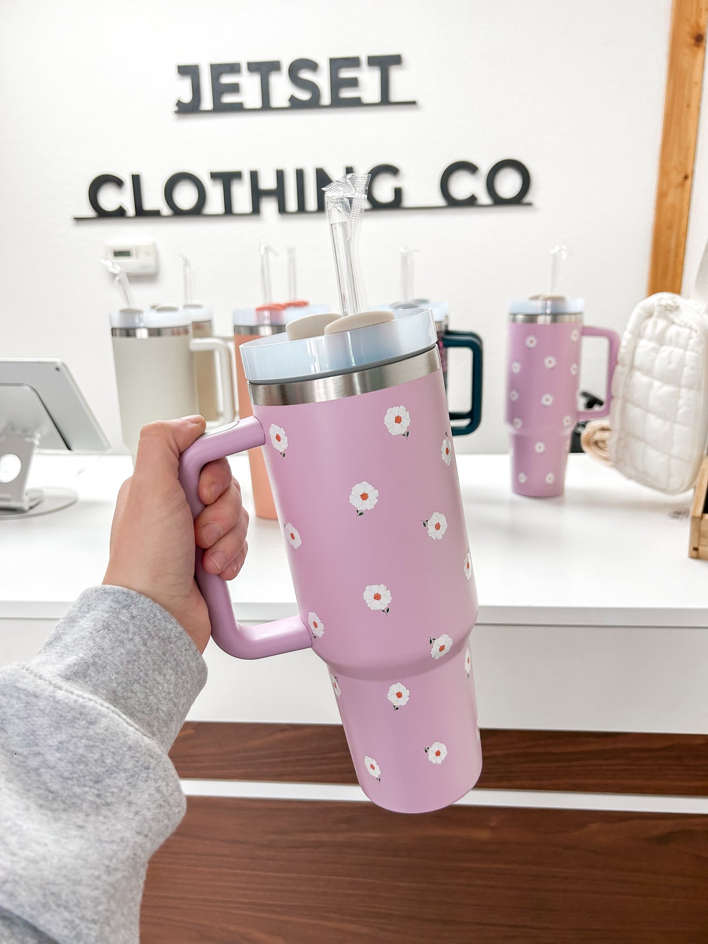 40oz Stainless Steel Tumbler | Lavender Petal