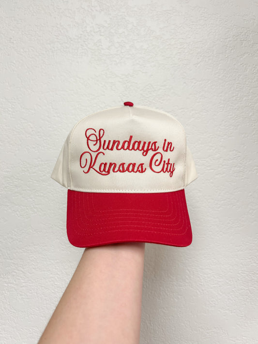 Sundays In Kansas City Embroidered Trucker Hat
