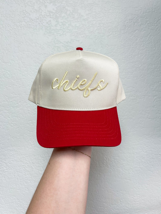Chiefs Embroidered Hat | Red/Yellow