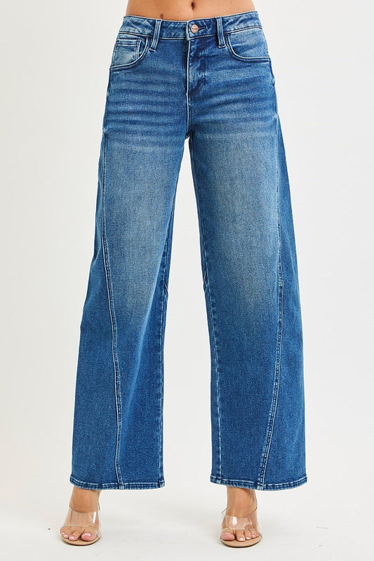 Risen Slouchy Barrel Jeans | Dark