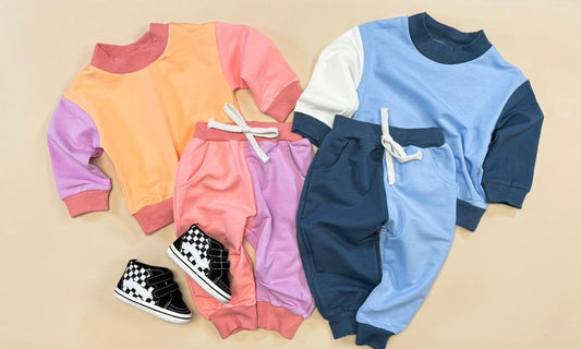 Colorblock Joggers Set | Pink