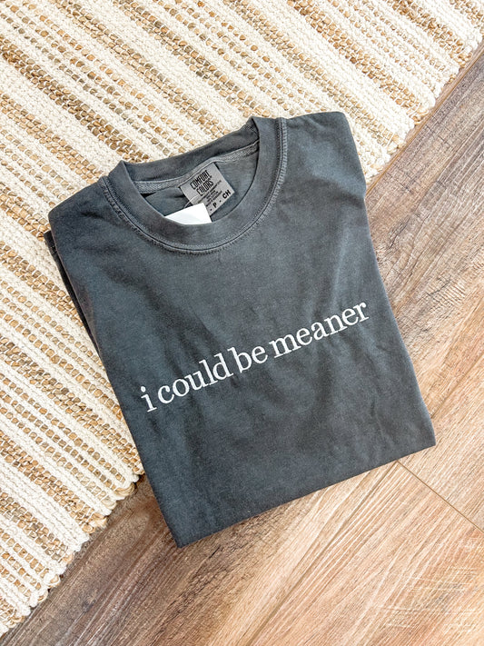 Could Be Meaner Embroidered Tee