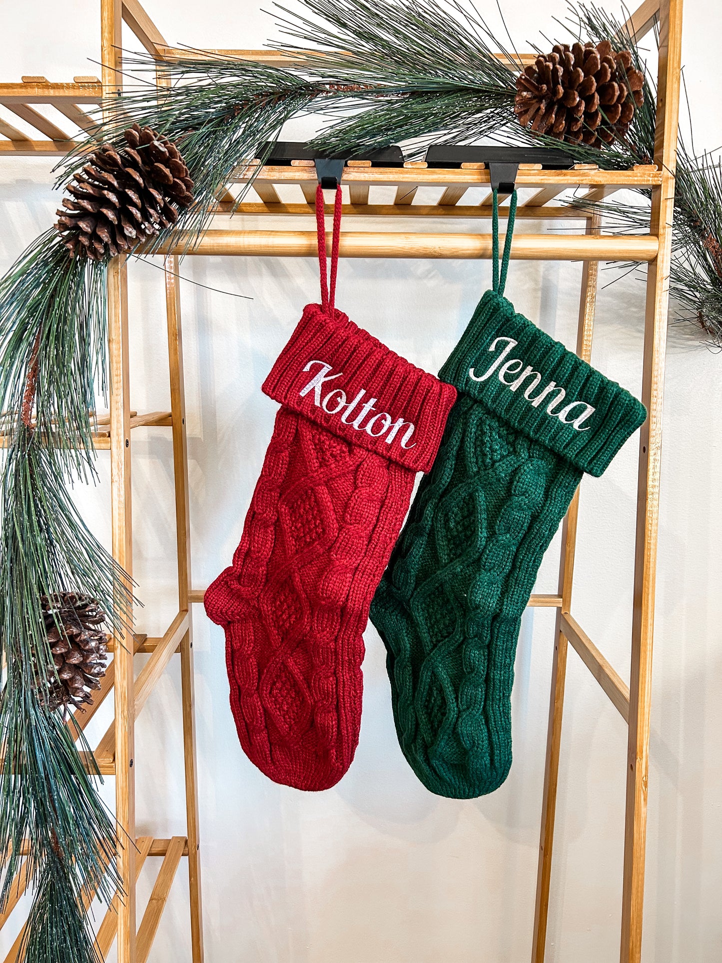 Custom Embroidered Knit Stocking