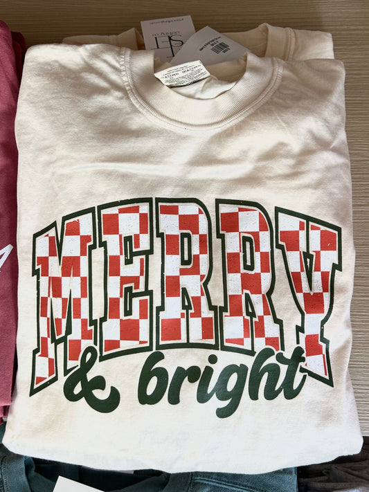 Merry & Bright Graphic Tee | Ivory