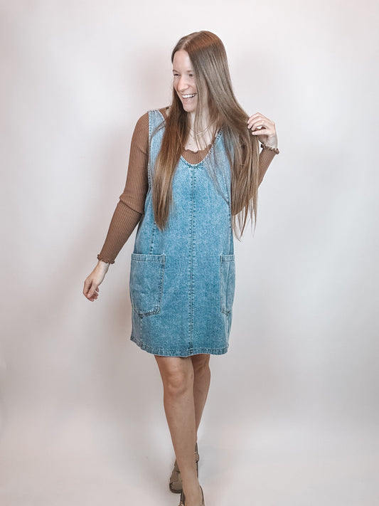 Sinclair Overall Denim Dress