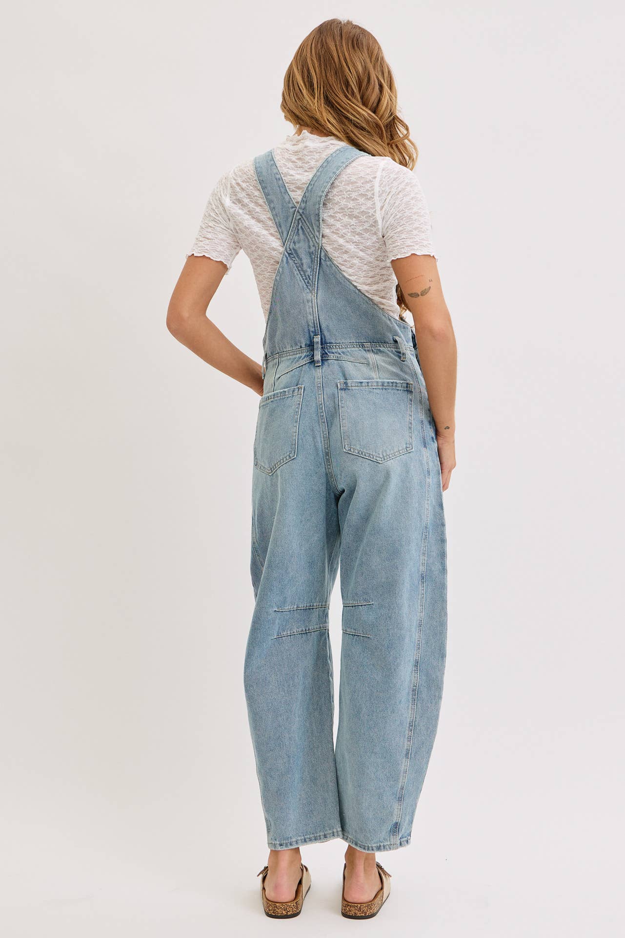 Rhodes Barrel Leg Denim Overalls