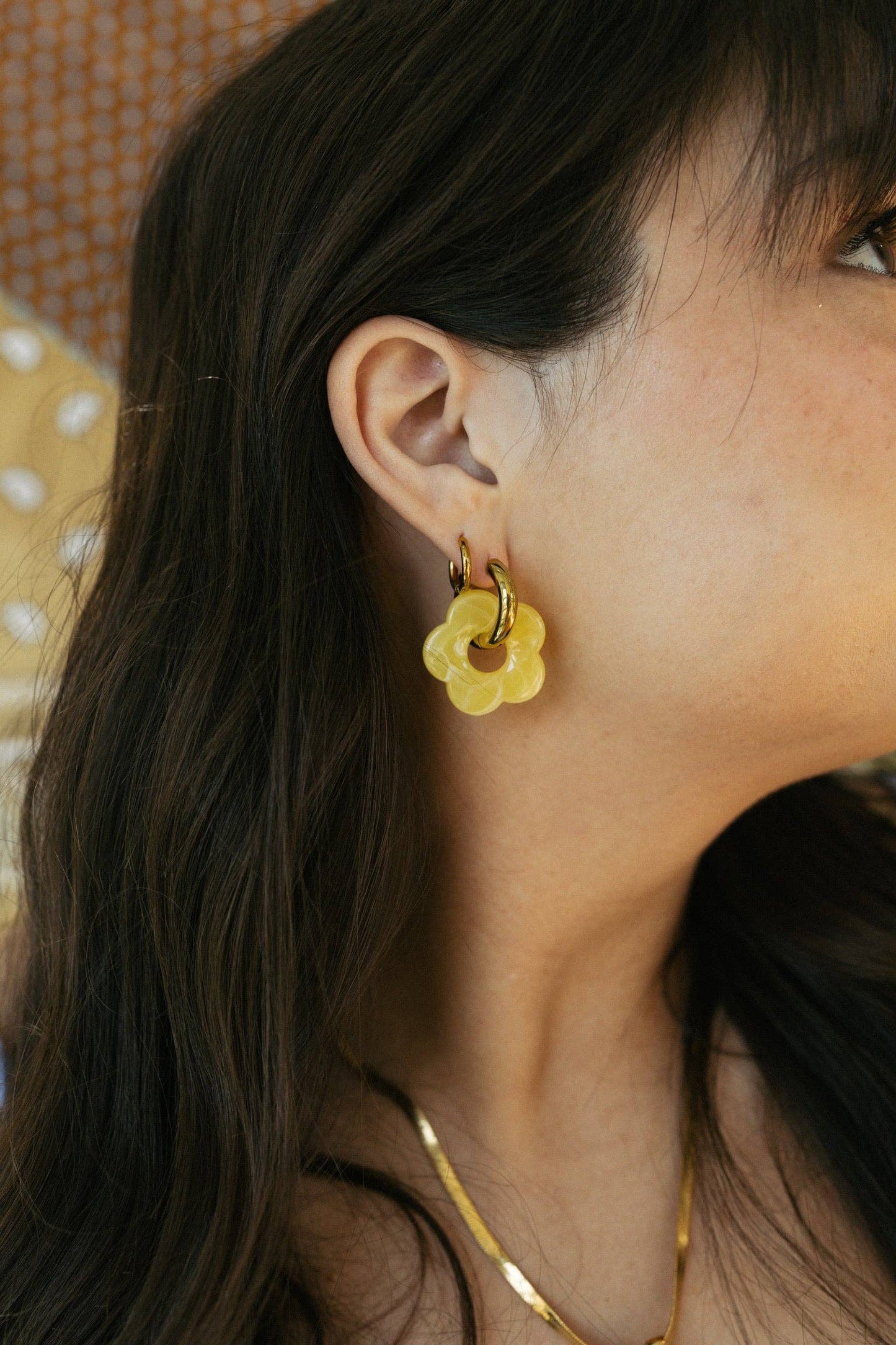 Color Me Daisy Hoop Earrings | PINK