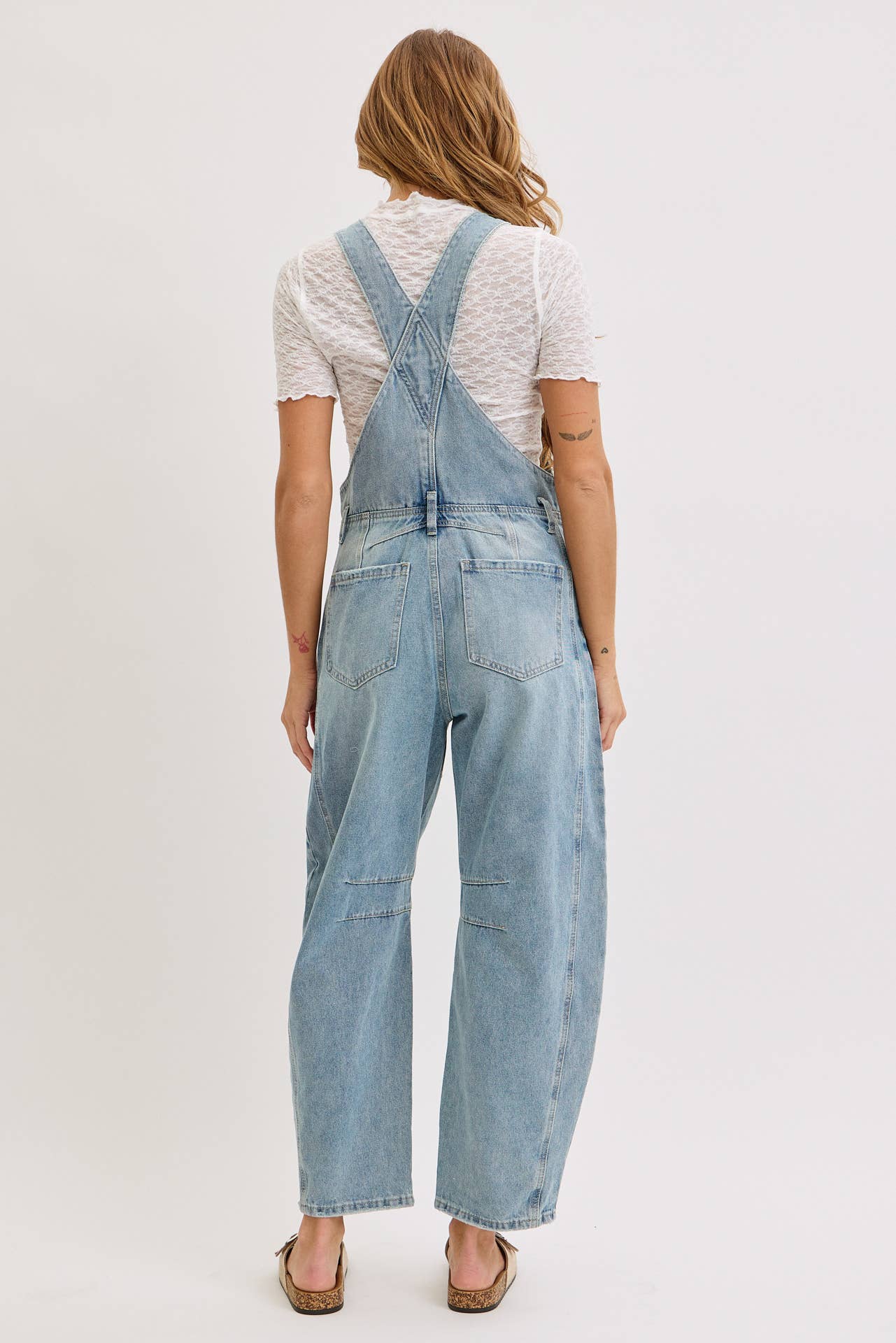 Rhodes Barrel Leg Denim Overalls