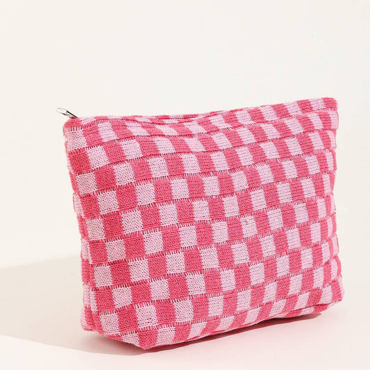 Checker Cosmetic Pouch