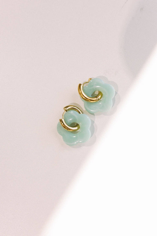Color Me Daisy Hoop Earrings | TURQUOISE