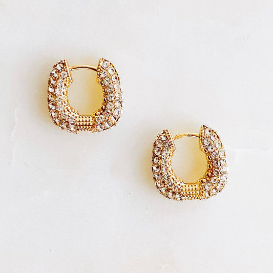 Square Huggie Hoop Earrings